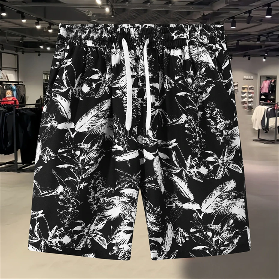 여름 하와이안 비치 셔츠 수트 남성 11XL 10XL 플러스 사이즈 세트 여름 셔츠 반바지 남성 패션 하와이안 셔츠 큰 사이즈 10XL