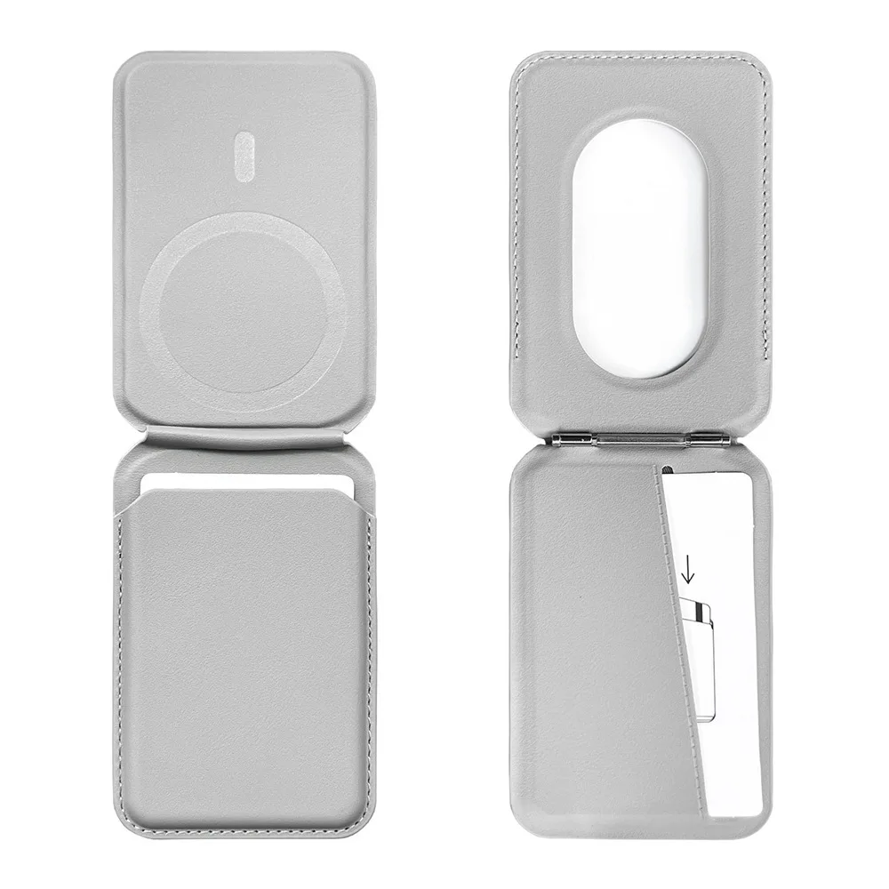 Universal Magnetic Wallet Stand with Rotating Kickstand and Card Holder – Premium PU Leather Case Accessory