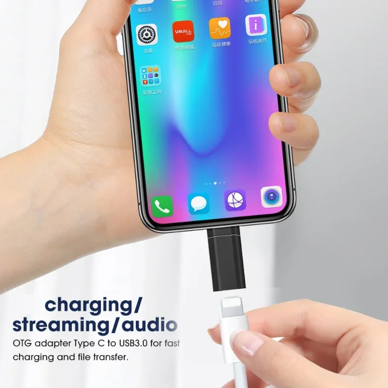 Micro USB Type C Male To IOS Female Adapter Connector Data Sync Charging Converter Apple Android Mobile Phone Laptop Adapter otg adapter,usb to type c adapter,type c adapter