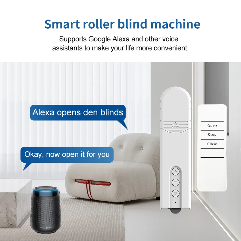 محرك ستائر ذكي واي فاي/زيجبي/بلوتوث بالطاقة الشمسي...