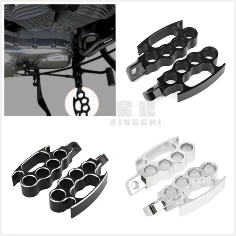 

Аксессуары для модификации мотоцикла, передние и задние педали с ЧПУ, подходят для Harley XL883 XL1200 X48 72 soft tail