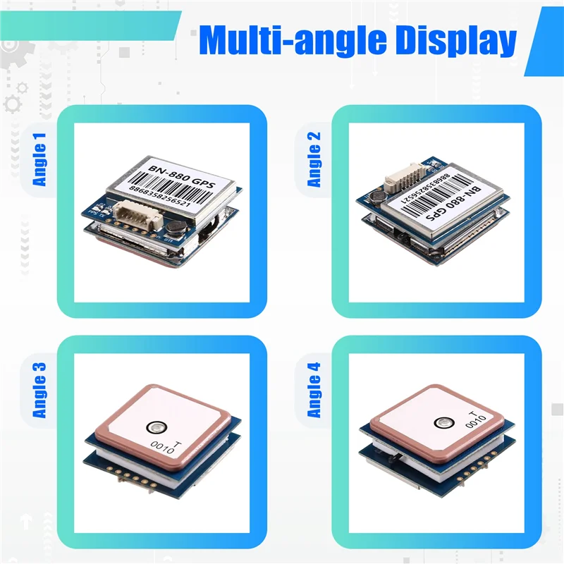 B50B-BN-880 GNSS 듀얼 GPS 모듈 QMC5883L AMP2.6/PIX-HAWK 비행 컨트롤러용 나침반 지원