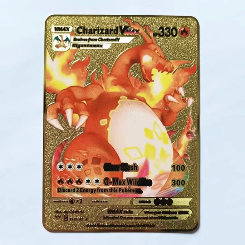 

Pokemon Metal Cards English 800PS Vmax Greninja GX Mega Vstar EX Golden Card Iron Letters Kids Gift Game Collection Card Rainbow