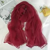 BYSIFA|New Wine Red 100% Silk Scarf Shawl Elegant Long  Scarves Shawls Spring Fall Brand Accessories Head Scarf Cape 170*100 1