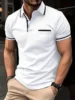 Men's clothing Carefully Selected Boutique Color Contrast Outdoor Sports Jogging Fishing Leisure Simple High-end Men's T Shirt 1