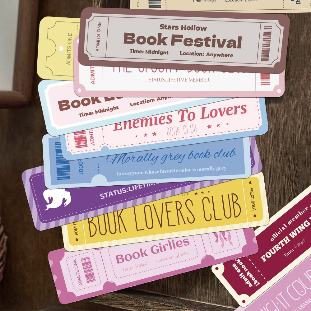 Set of 30 Creative Literary Book Lover Bookmarks for Decoration and DIY Projects