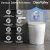 Smart Bidet Toilet, One Piece Toilet Quiet-Closed Heated Seat Sensor, Auto Close/Open, Foot Kick & Blackout Flush, Warm Wash 2