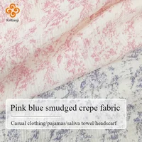 1/2/5 Meters Cotton Soft Fabric Double Layer Crepe Gauze Summer Breathable Pajamas DIY Material Saliva Towels Headscarves Sewing