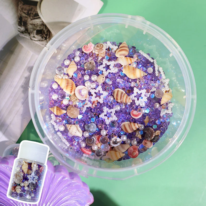 Mix Glitter Undersea Series Sequins Laser Sparkly Sequins DIY Nail Art Fillings 22g for Soft Pottery Epoxy Resin Filler Flakes