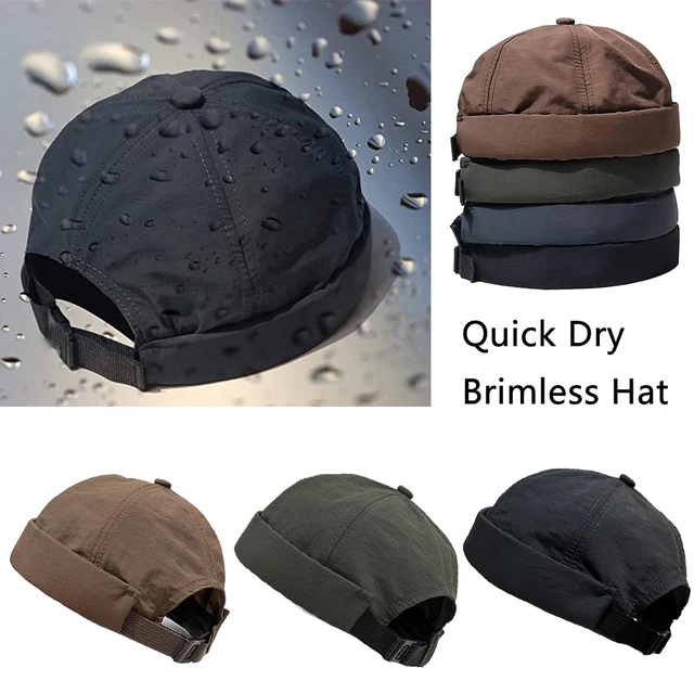 Quick Dry Brimless Hat Lightweight Daily Beanie Mesh Beanie Docker Cap Sailor Rolled Cuff Harbour Hat Casual Skullcap 1