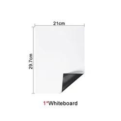 Magnetic Dry Erase Board for Fridge - Erasable Refrigerator Magnet Memo and Grocery List Board (A4)