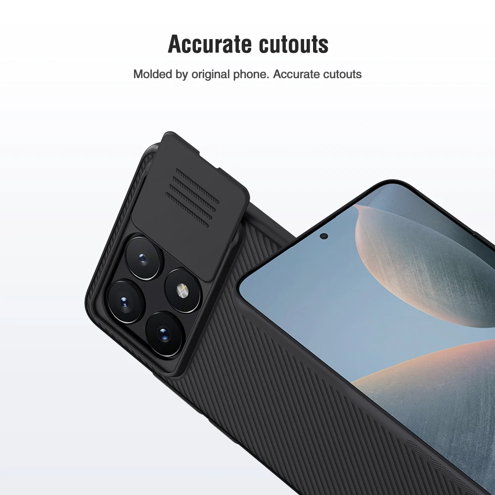 Nillkin Case for Xiaomi Poco X6 Pro 5G Shockproof Phone Cases with Slide Camera Cover 5