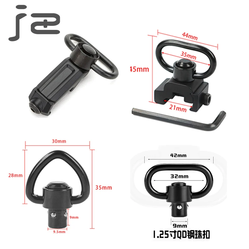 

Tactical QD Sling Swivel Mount Buckle 20mm Weaver Picatinny Rail Mounts Rifle Strap Quick Release Sling Ring Adapter Accessories