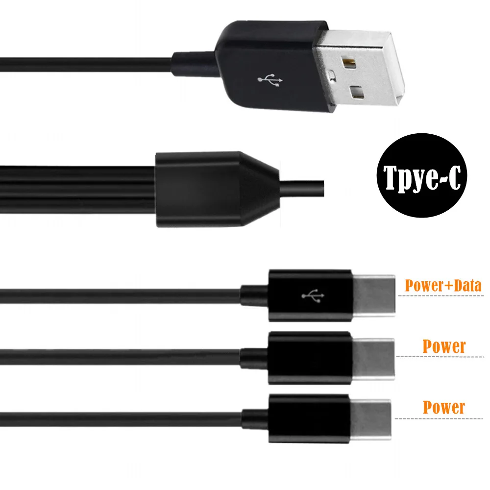 USB Splitter Cable 1.5m 1m 0.3m Type-C 1 to 4 3 2 Port Type C USB C to USB Y Multiple Charging Date for Smartphone Tablet