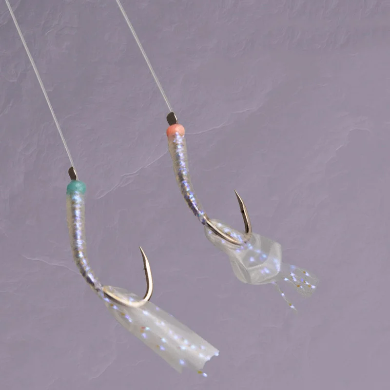 Hayabusa Marine Fluorocarbon Fishing Rig | 3.9ft Hook With Thread, Size 8 Hook, No. 2.5 Harris
