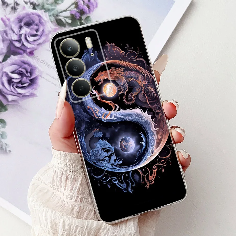 Stylish Painted Soft Silicone Phone Case - Back Cover Bags for Smartphone Protection