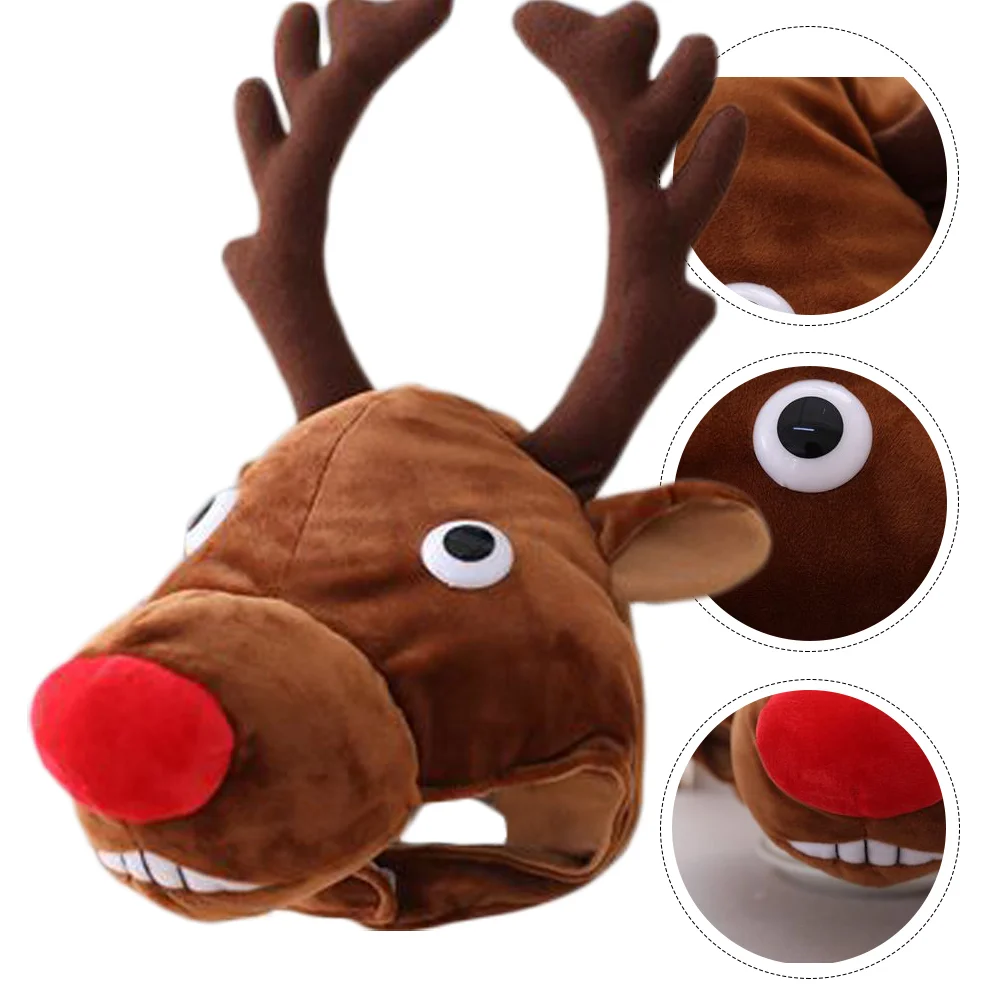 

Elk Headgear Hat Interesting Photo Prop Trendy Caps Hairy Costume Party Shape Pp Cotton Christmas Clothing