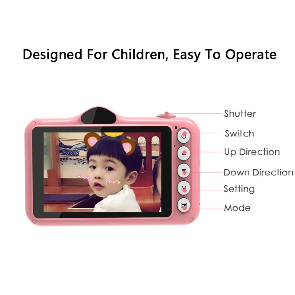 Mini caméra numérique pour enfants, écran 3.5 pouces, HD 1080P, caméscope,  jouet pour enfants, X600 - AliExpress