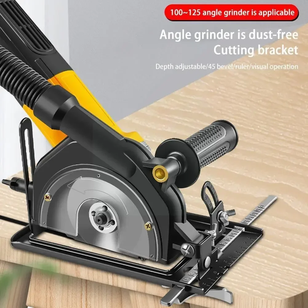 Upgraded hand angle grinder converter to cutter 45&deg;adjustable chain saw base bracket electric refit circle machine cutting B2U4 angle grinder electric angle grinder angle grinder bracket