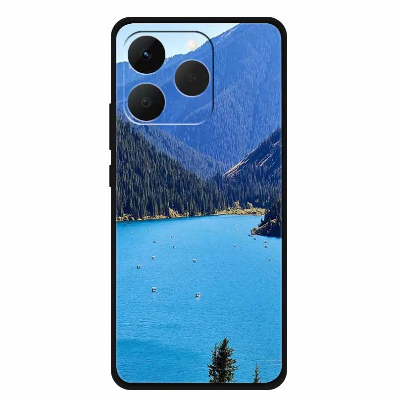 Sleek Black Silicone Phone Case - Soft TPU Protective Bumper Cover