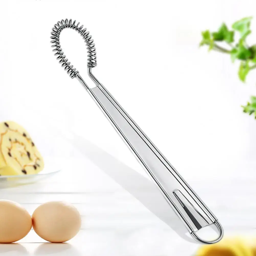 Egg Mixer Sturdy Good Elasticity Stainless Steel Hand Held Spring Whisk Kitchen Stainless Steel Egg Beater