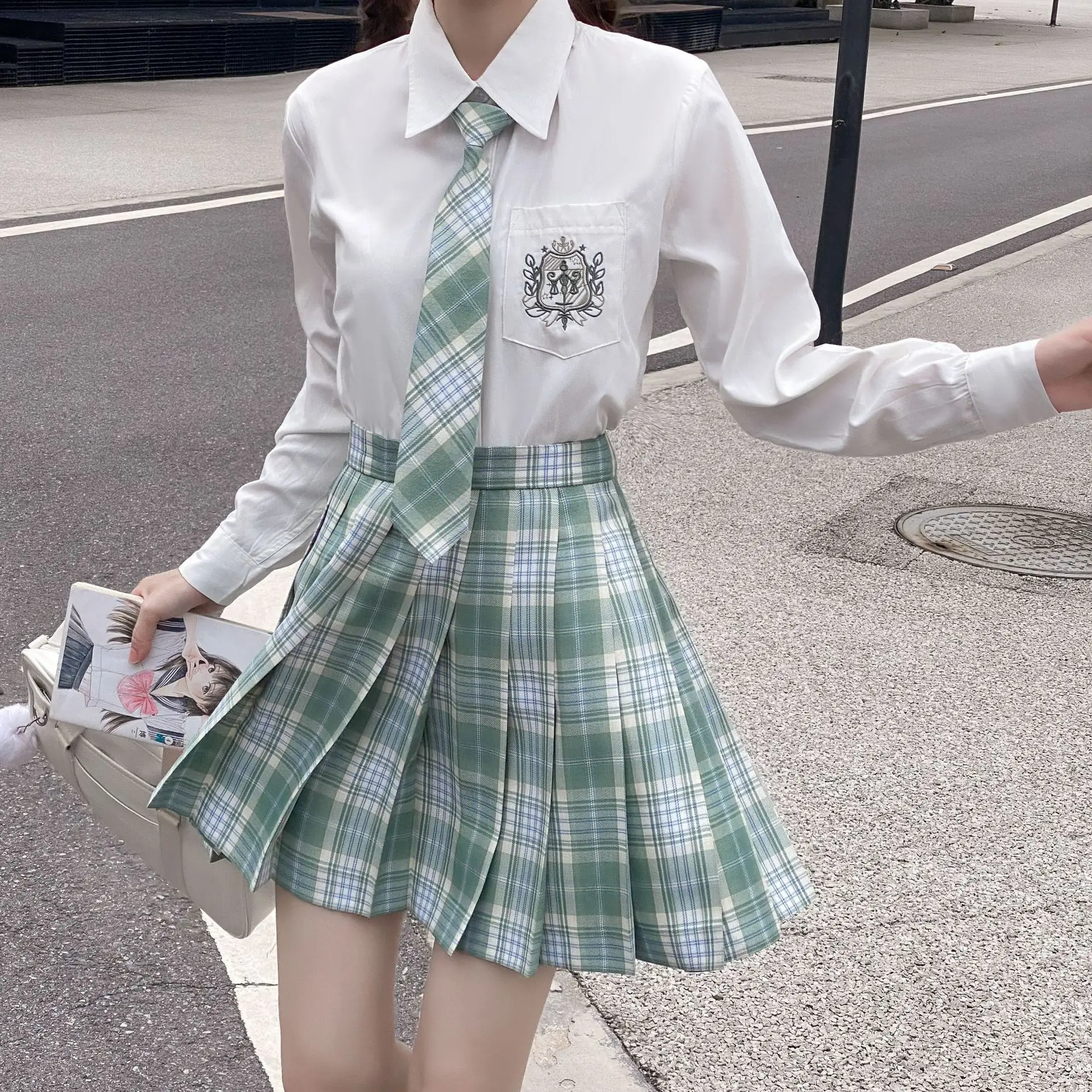 plaid skirt New Korean version of pleated skirt 2022 high waist summer women's skirt sexy plaid mini skirt dance skirt brown skirt