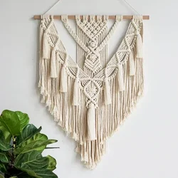 Boho Chic Macrame Geometric Wall Art - Elegant Home Decor Tapestry (A)