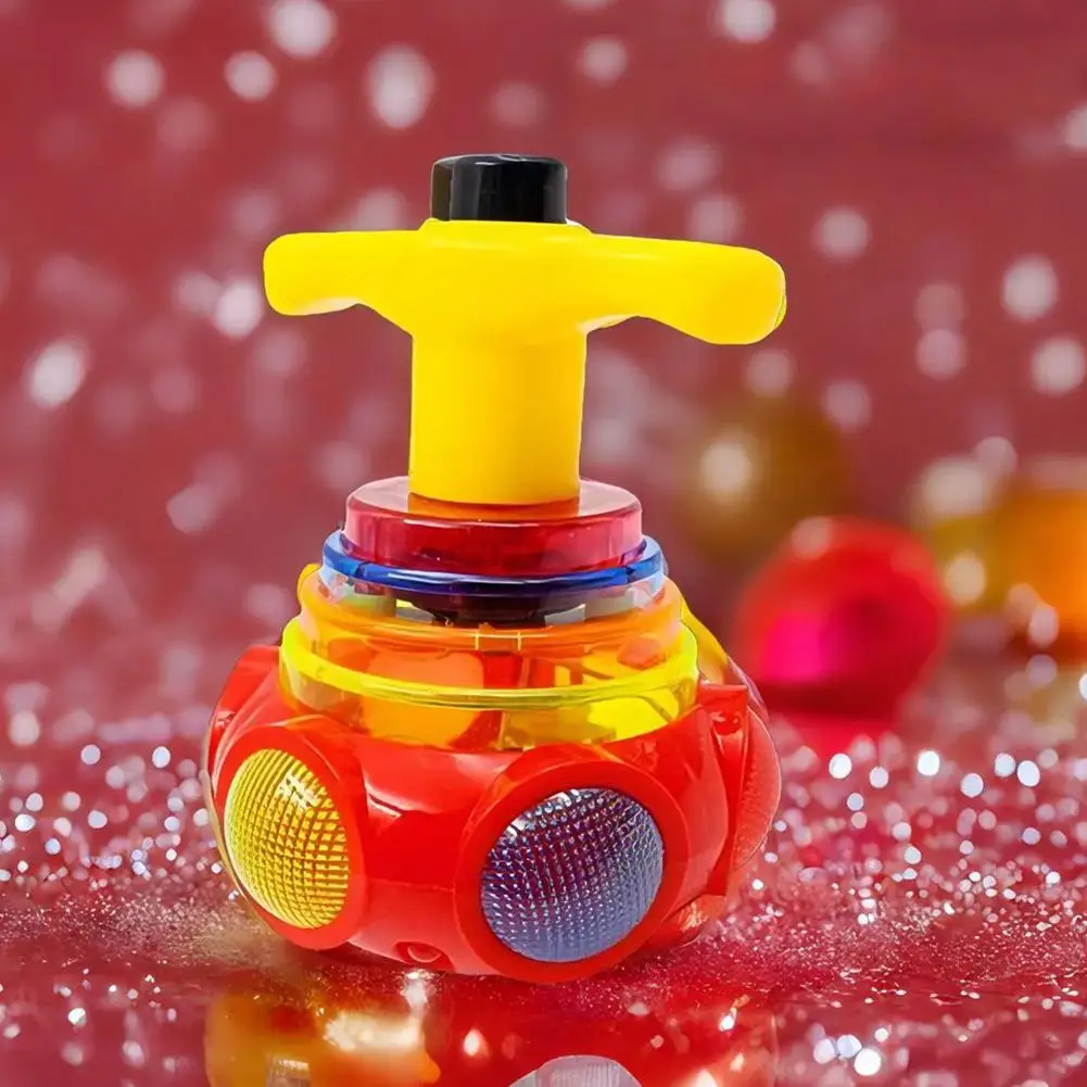 Round Luminous Toy Light Music Rotating Gyro Fidget Spinner Spinning Top Toys Random Color Puzzle Children's-Toys Kids Gifts - 2
