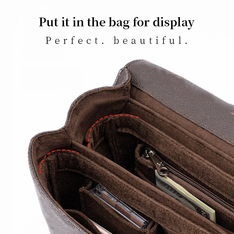 For LV Pochette Metis Make up Organizer Felt Cloth Handbag Insert Bag  Travel Inner Purse Portable Cosmetic Bags - AliExpress