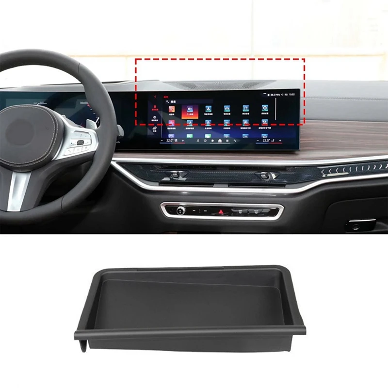

Для BMW X5 X6 G05 G06 2023 2024 Автомобильный Центральный экран управления навигацией задний ящик для хранения Органайзер лоток аксессуары