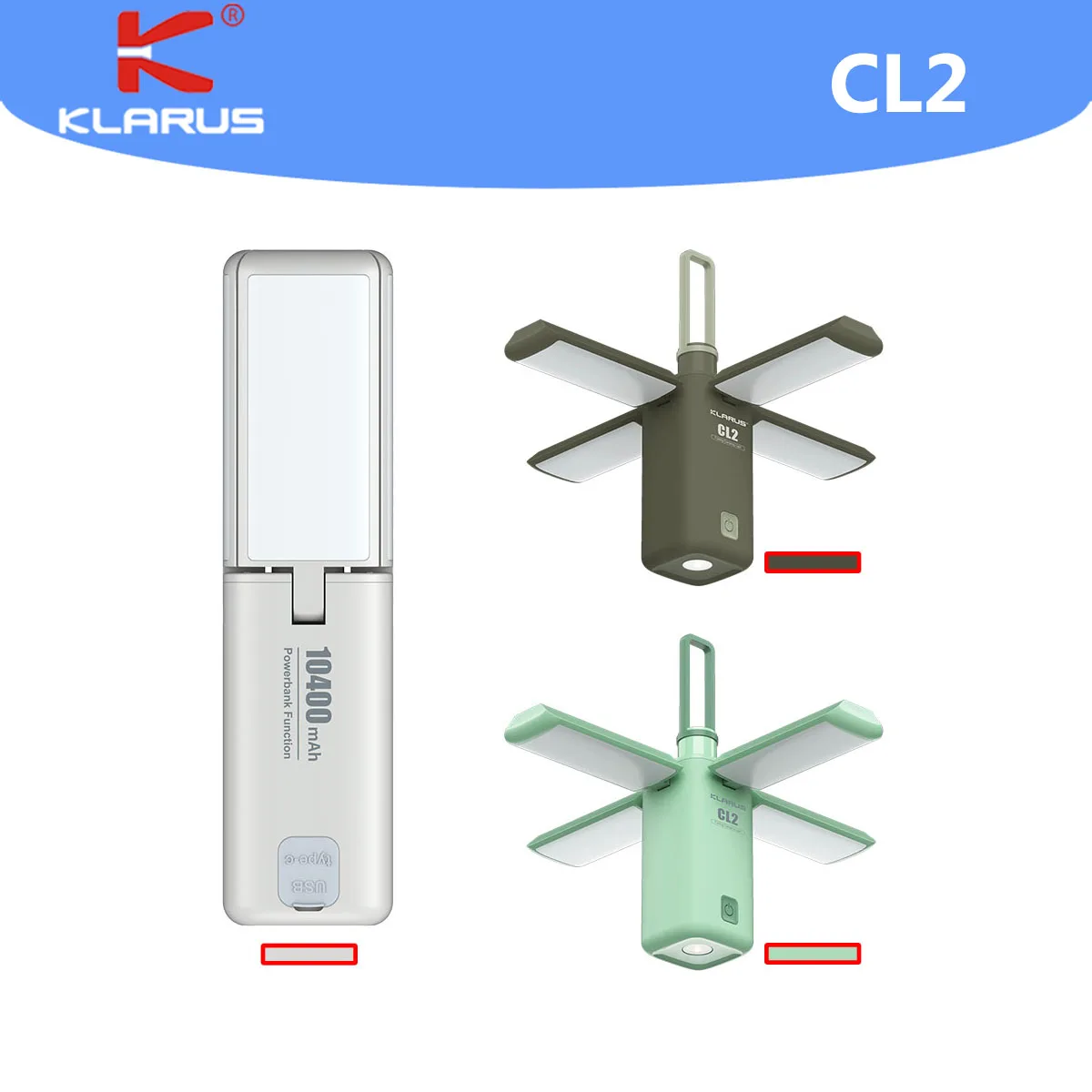 

Фонарик Klarus CL2 складной, 750 люмен, 10400 мАч
