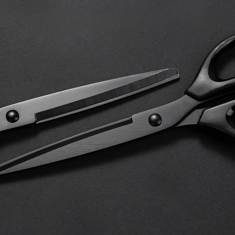 Professional Office Scissors 180mm Heavy Duty Scissors with Black Blade Sharp Stainless Steel Cutting Tool for Paper Craft - 3