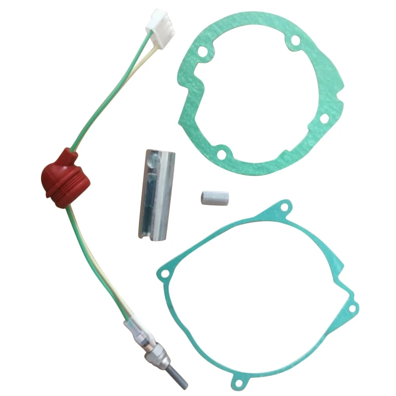 1Set 5Pcs Car Air-Crude Oil Gaskets Strainers+12V Ceramic Glow Plug for Air-Crude Oil Heater Similar Webasto
