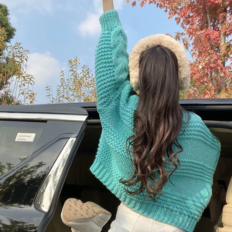 ZOKI 여성용 하라주쿠 딸기 루즈 가디건 스웨터, 긴 소매 한국 상의, 시크 여성 프레피 스타일 Y2k 스웨터, 가을 패션
