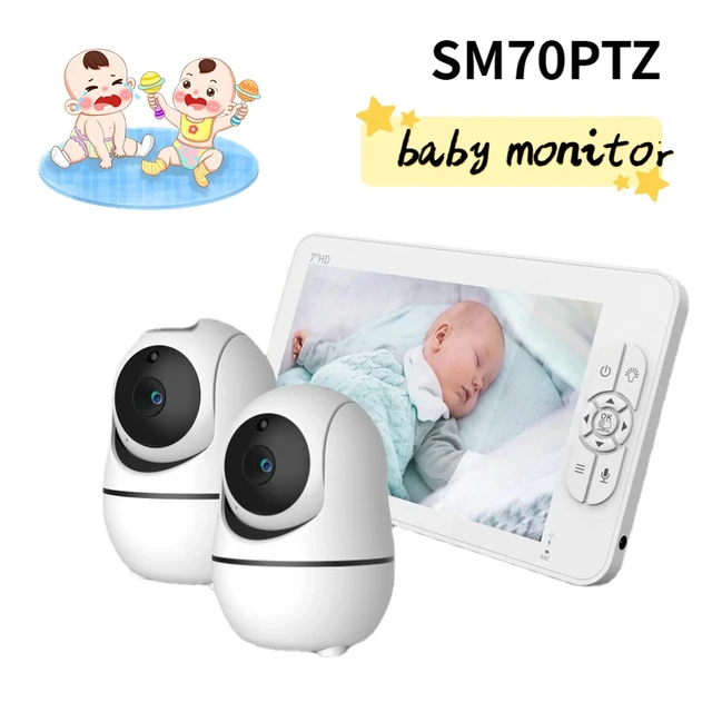 SM70PTZ Wireless 7-inch baby care device rotating surveillance