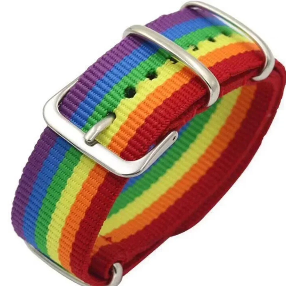 Nepal Rainbow Lesbians Gays Bisexuals Transgender Bracelets For Women Girls Pride Woven Braided Men Couple Friendship Jewelry