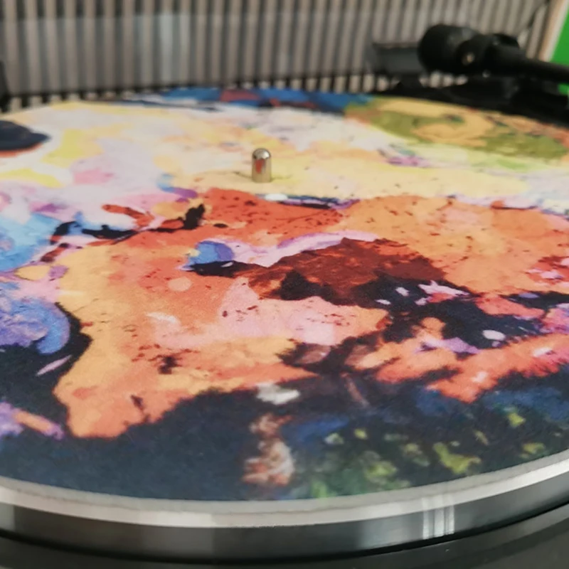 12'' Anti-Vibration Slipmat Audiophile for LP Vinyl Record Player 295mm Thick Anti-Static Felt Platter Turntable Mat