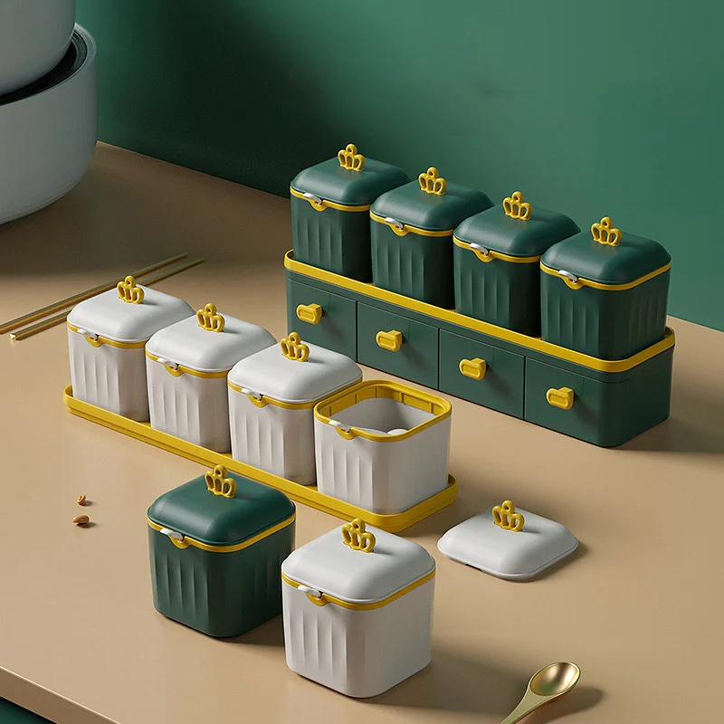 Seasoning Box One Multigrid Fourgrid Chicken Essence Condiment Box