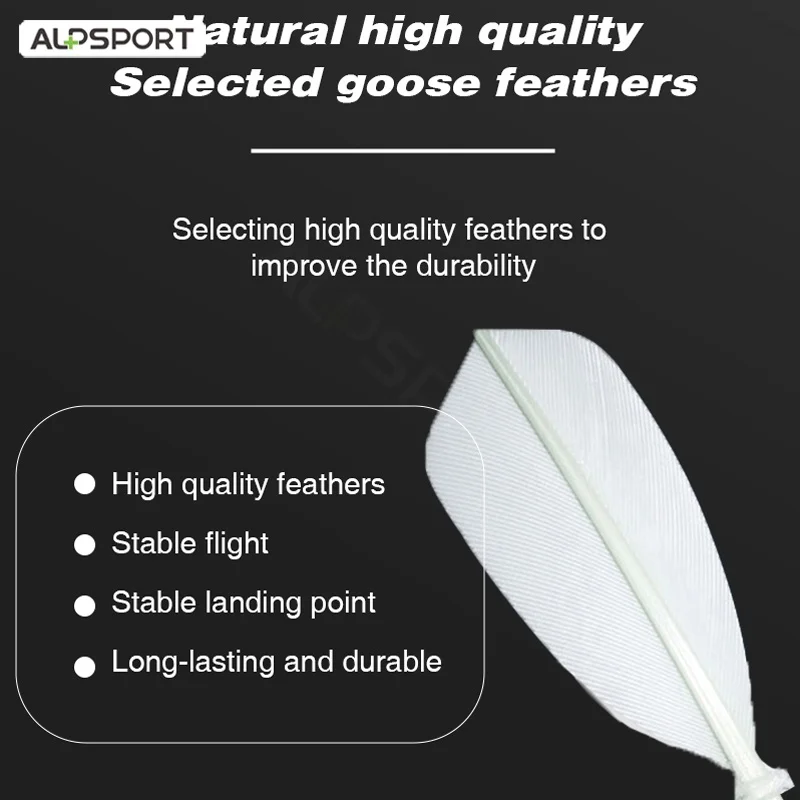 Alpsport 303 badminton shuttlecock badminton ball feather shuttlecock 3/6/9 tubes White Goose Feather Badminton Training ball Smooth Speed Outdoor Sports Equipment Shuttlecock