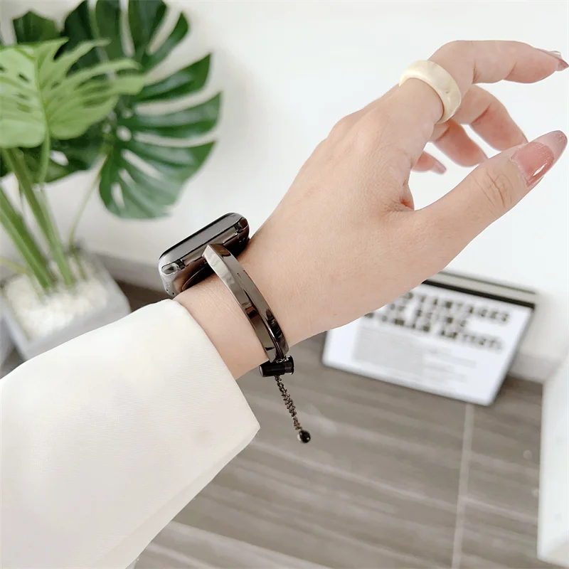 Thin Metal Women's Designer Apple Watch Band | Infinity Loops