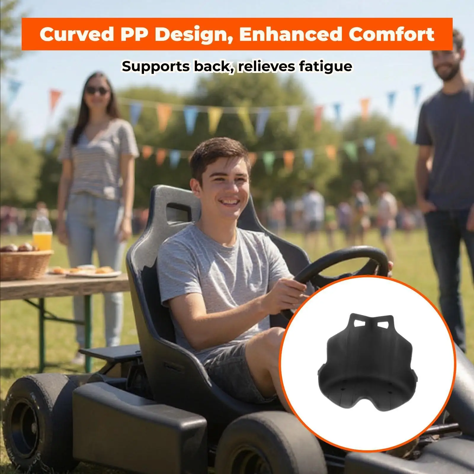 Go Kart Car Seat Portable Adjustable DIY for Racing Balancing Vehicle Kart ATV Car Outdoors Drift Trikes Seat Saddle
