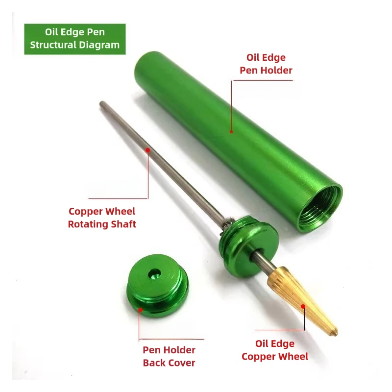 Leather Edge Dye Pen Brass Head Leather Edge Oil Pen Applicator Speedy Paint Roller Paint Craft Tools