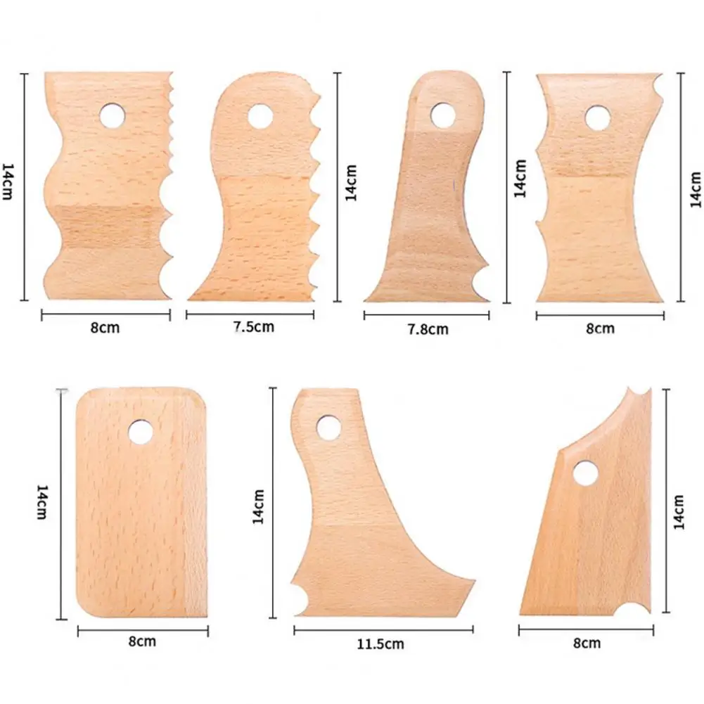 7PCS Wooden Pottery Tool Set 2