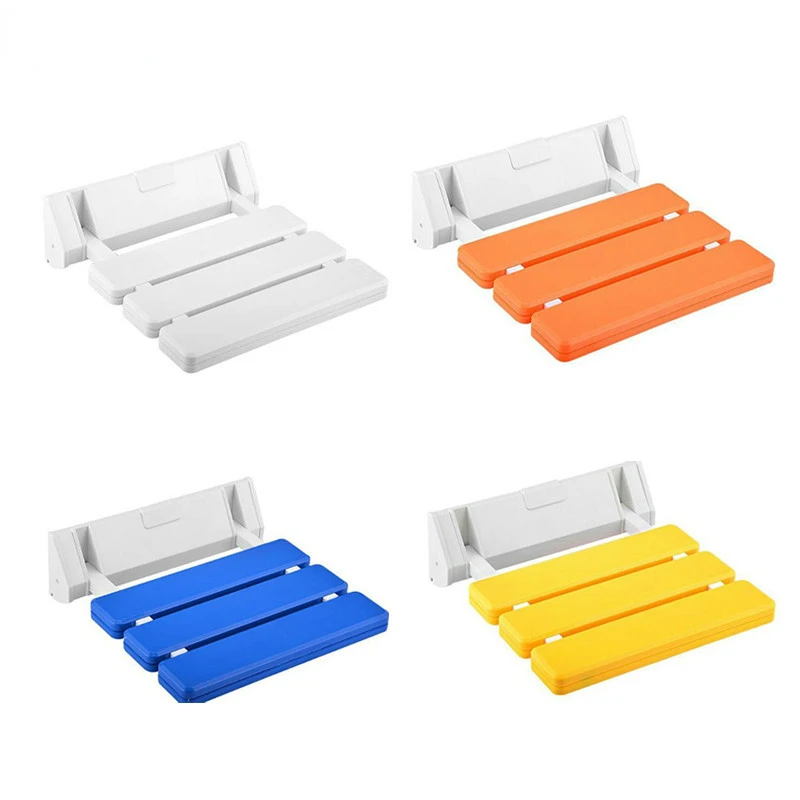 Wall Mounted Shower Seats Bathroom Blue Shower Folding Chair Bath Chair Elderly Shower Spa Toilet  Bench Stool 6