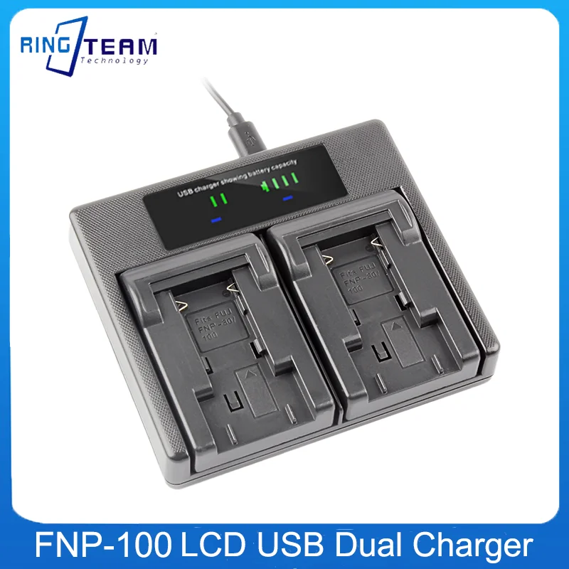 

NP-100 FNP-100 NP100 Battery LCD USB Dual Charger for Fujifilm DS260 DX-9 MX-500 600 600X 600Z 700 Camera NP-80 FNP-80