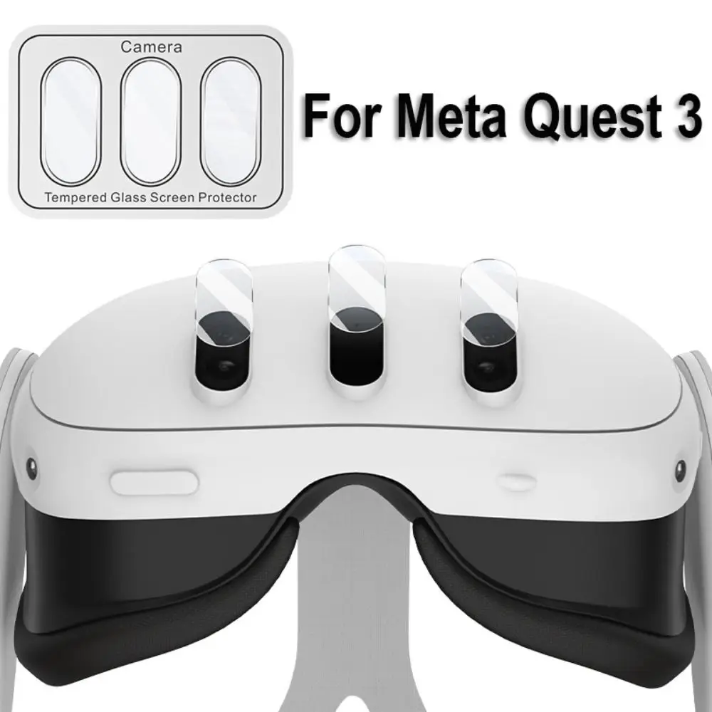 

1 комплект для Meta Quest 3 Головной блок хост закаленная пленка HD полупрозрачная Олеофобная фототкань аксессуары для виртуальной реальности