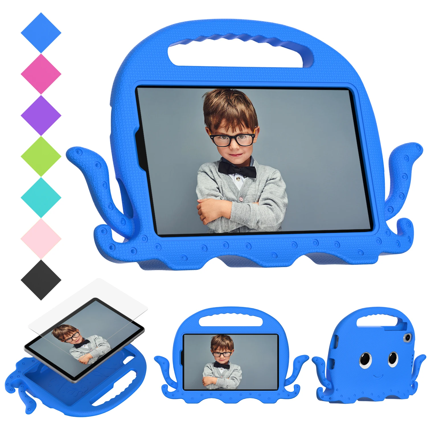 Custodia Per Samsung Galaxy Tab S6 10.5 2019 T860 T865 Octopus Kids Eva Case Per Tab S5E 10.5 2019 T720 T725 Cover Antiurto