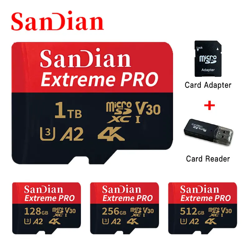 128GB Micro TF SD Card 1TB Mini sd Card 256GB high speed Memory Card 512gb Class 10 TF card for