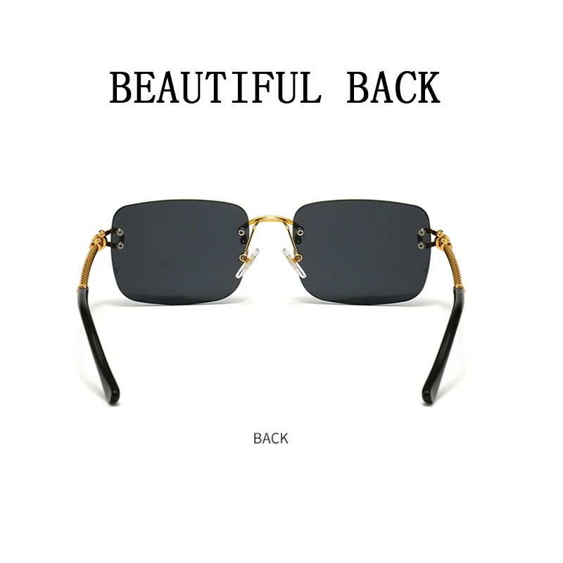 2023 Mode quadratische Sonnenbrille Frauen Vintage Kette Dekoration coole Sonnenbrille  Damen lässig Mädchen Brillen uv400 lentes de sol - AliExpress