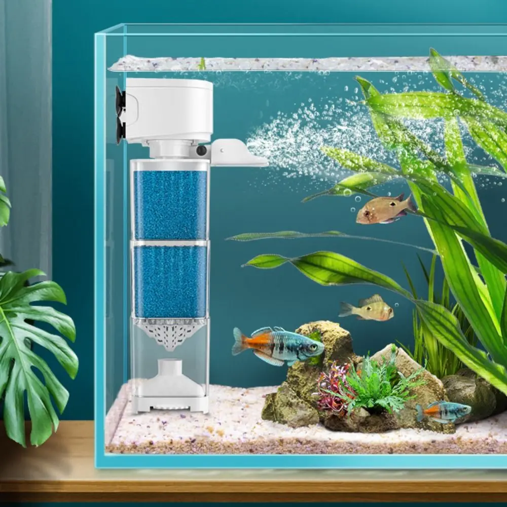 Mute Fish Tank Submersible Filter Plastic Built-in Filter Water Purification Removable Water Circulation Pump Suction Toilet 5